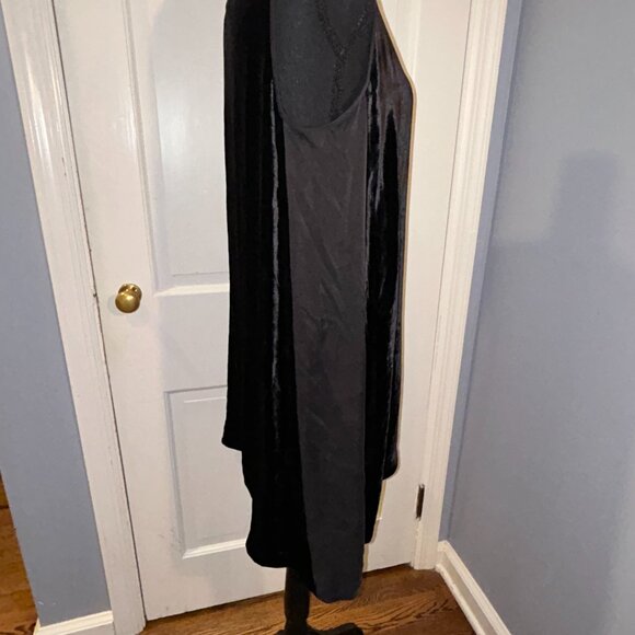 Eileen FisherEileen /fisher Black Velvet Silk V-Neck Dress, Sleeveless, Size Sma - Picture 6 of 10